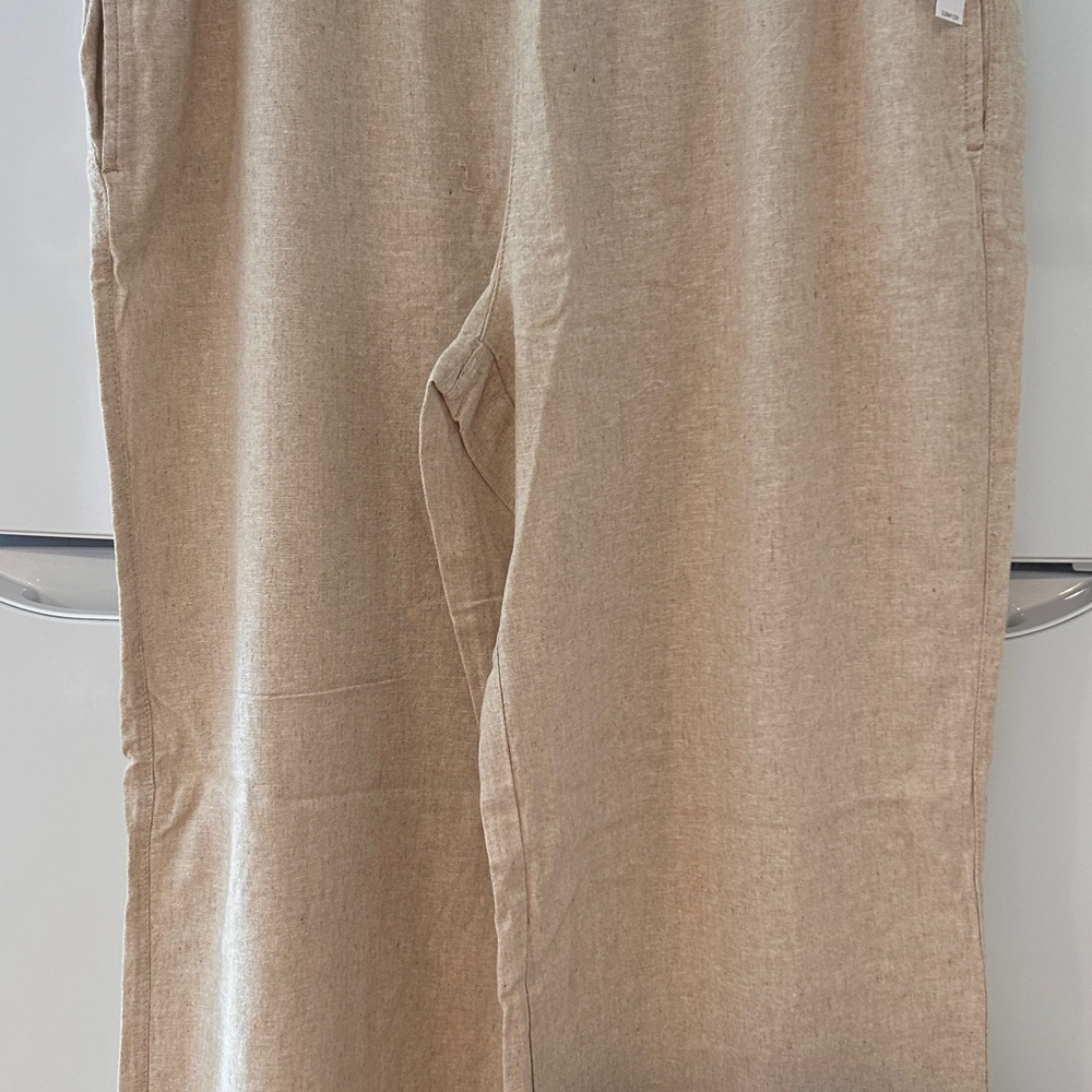 Old Navy Wide Leg Linen Pants Large Petite Size, NWT